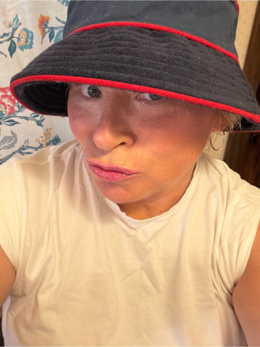 Juicy Couture Classic Black Bucket Hat with Red Trim - Women's Accessory